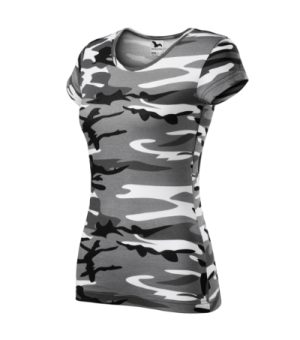 Koszulka damska camouflage gray z nadrukiem Camo Pure - C22