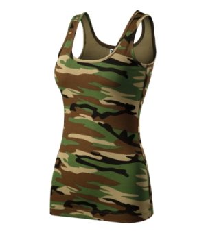 Top damski camouflage brown z haftem Camo Triumph - C36