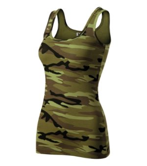 Top damski camouflage green z haftem Camo Triumph - C36