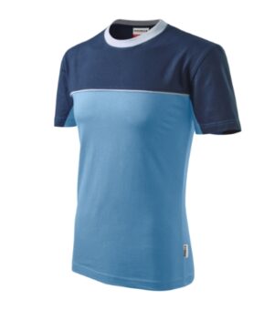 Koszulka unisex lazurowy z haftem Colormix - 109