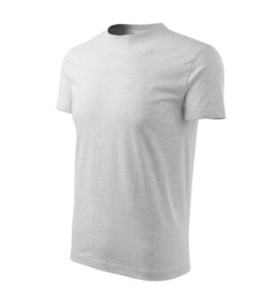 Koszulka unisex jasnoszary melanż z haftem Heavy - 110