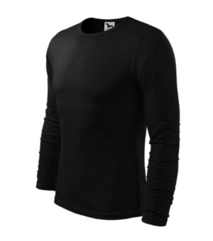 Koszulka męska czarna z haftem Fit-T LS - 119