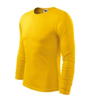 Koszulka męska żółta z haftem Fit-T LS - 119