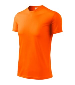 Koszulka męska neon orange z nadrukiem Fantasy - 124