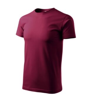 Koszulka męska garnet z haftem Basic - 129
