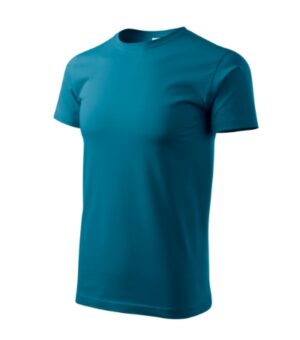 Koszulka męska petrol blue z haftem Basic - 129