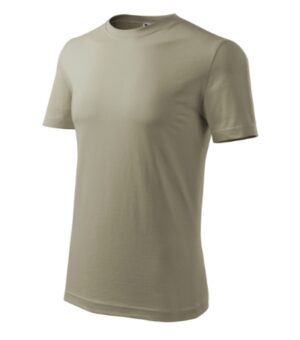 Koszulka męska jasny khaki z nadrukiem Classic New - 132