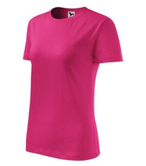 Koszulka damska czerwień purpurowa z nadrukiem Classic New - 133