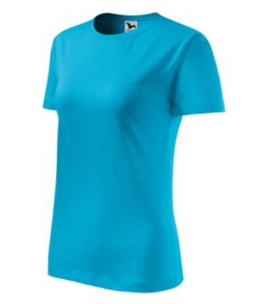 Koszulka damska turkus z nadrukiem Classic New - 133