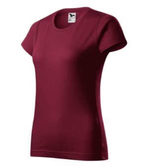 Koszulka damska garnet z nadrukiem Basic - 134