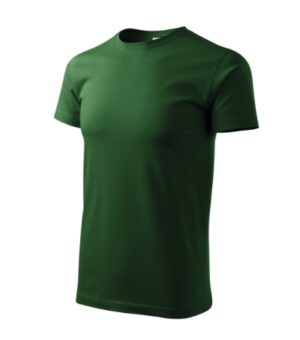 Koszulka unisex zieleń butelkowa z nadrukiem Heavy New - 137