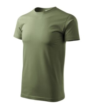 Koszulka unisex khaki z nadrukiem Heavy New - 137
