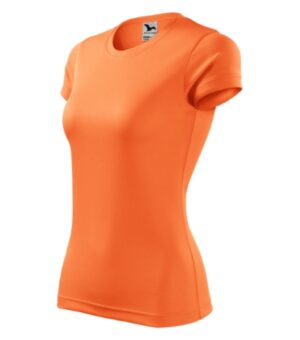 Koszulka damska neon mandarine z nadrukiem Fantasy - 140
