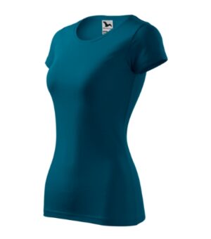 Koszulka damska petrol blue z nadrukiem Glance - 141