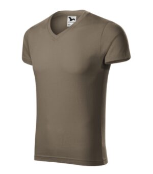 Koszulka męska army z haftem Slim Fit V-neck - 146