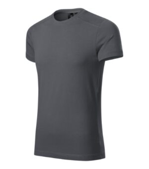 Koszulka męska light anthracite z haftem Action - 150