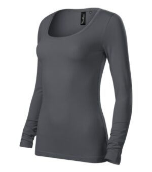 Koszulka damska light anthracite z haftem Brave - 156