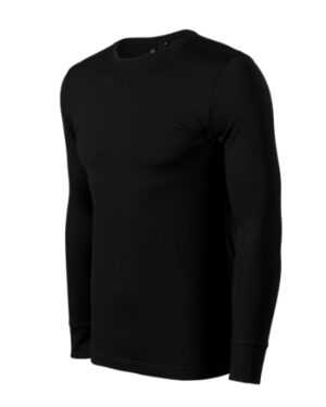 Koszulka męska czarna z haftem Merino Rise LS - 159
