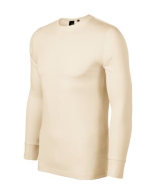 Koszulka męska migdałowy z haftem Merino Rise LS - 159