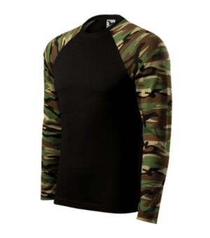 Koszulka unisex camouflage brown z nadrukiem Camouflage LS - 166