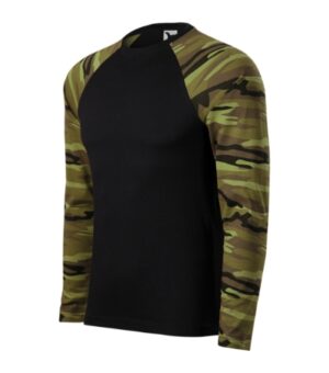 Koszulka unisex camouflage green z nadrukiem Camouflage LS - 166