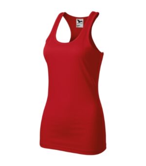 Top damski czerwony z nadrukiem Racer - 167