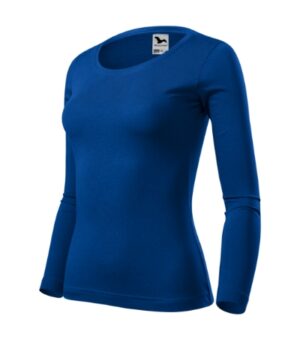 Koszulka damska chabrowy z haftem Fit-T LS - 169