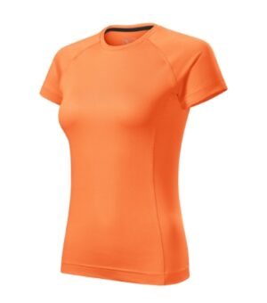 Koszulka damska neon mandarine z haftem Destiny - 176