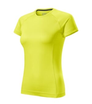 Koszulka damska neon yellow z haftem Destiny - 176