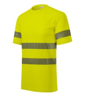 Koszulka unisex fluorescencyjny żółty z nadrukiem HV Dry - 1V8