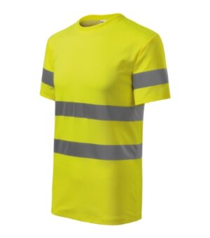 Koszulka unisex fluorescencyjny żółty z haftem HV Protect - 1V9