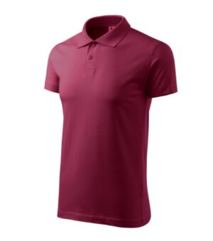 Koszulka polo męska garnet z haftem Single J. - 202