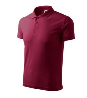 Koszulka polo męska garnet z haftem Pique Polo - 203