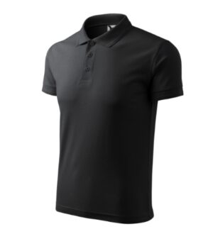 Koszulka polo męska ebony gray z haftem Pique Polo - 203