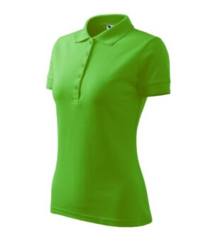 Koszulka polo damska green apple z haftem Pique Polo - 210