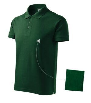 Koszulka polo męska dark green z haftem Cotton - 212