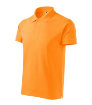 Koszulka polo męska mandarynkowy z haftem Cotton Heavy - 215