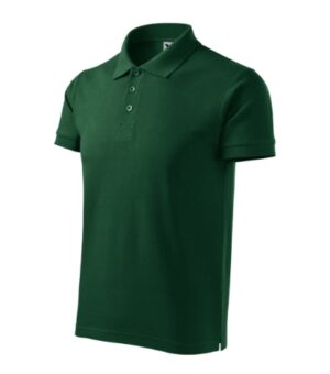Koszulka polo męska dark green z haftem Cotton Heavy - 215