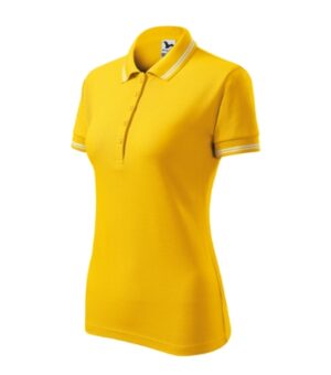 Koszulka polo damska żółta z haftem Urban - 220