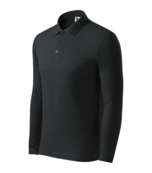 Koszulka polo męska ebony gray z haftem Pique Polo LS - 221