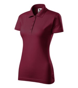 Koszulka polo damska garnet z nadrukiem Single J. - 223