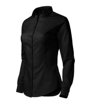 Koszula damska czarny z nadrukiem Style LS - 229