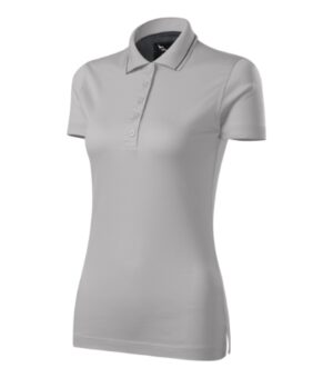 Koszulka polo damska silver gray z haftem Grand - 269