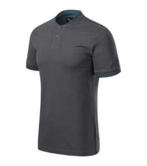 Koszulka polo męska light anthracite z haftem Diamond - 273