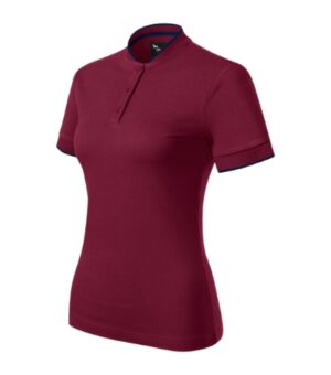 Koszulka polo damska garnet z haftem Diamond - 274