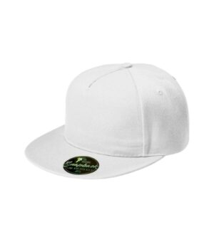Czapka unisex biała z haftem Rap 5P - 301