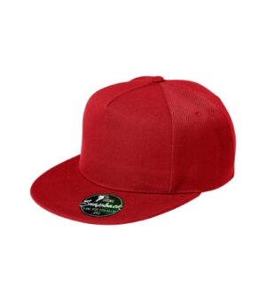 Czapka unisex czerwona z haftem Rap 5P - 301