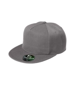 Czapka unisex siwoszary z haftem Rap 5P - 301