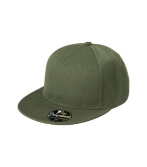 Czapka unisex khaki z haftem Rap 6P - 302