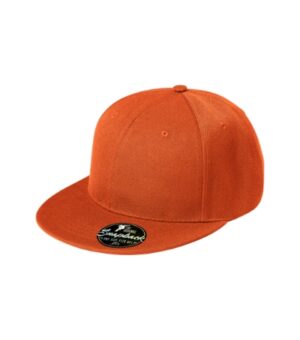 Czapka unisex pomarańczowa z haftem Rap 6P - 302